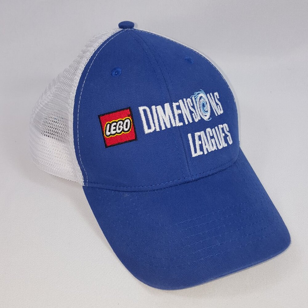 Lego Dimensions League Snapback Cap Hat Blue Mesh Back Video Game Adjustable